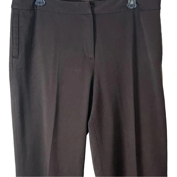 Rafaella Flat Front Brown Pants Trousers Pockets Women Plus Size 14 - Picture 2 of 8